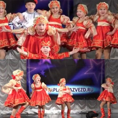 Children Russian performance dresses exotic folk dance costumes girls European court cosplay dresses film and television performance costumes